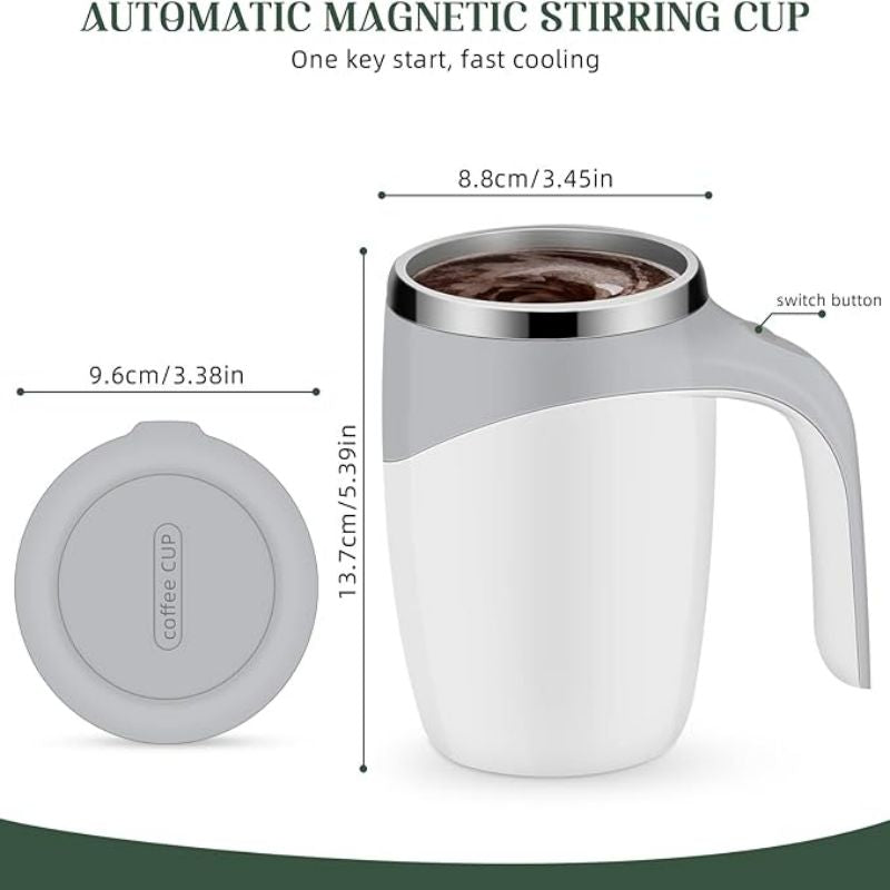 Electric Automatic Magnetic Stirring Coffee Mug Rotating Cute Mixing Cup Office/Kitchen/Travel/Home Coffee/Tea/Hot Chocolate/Milk