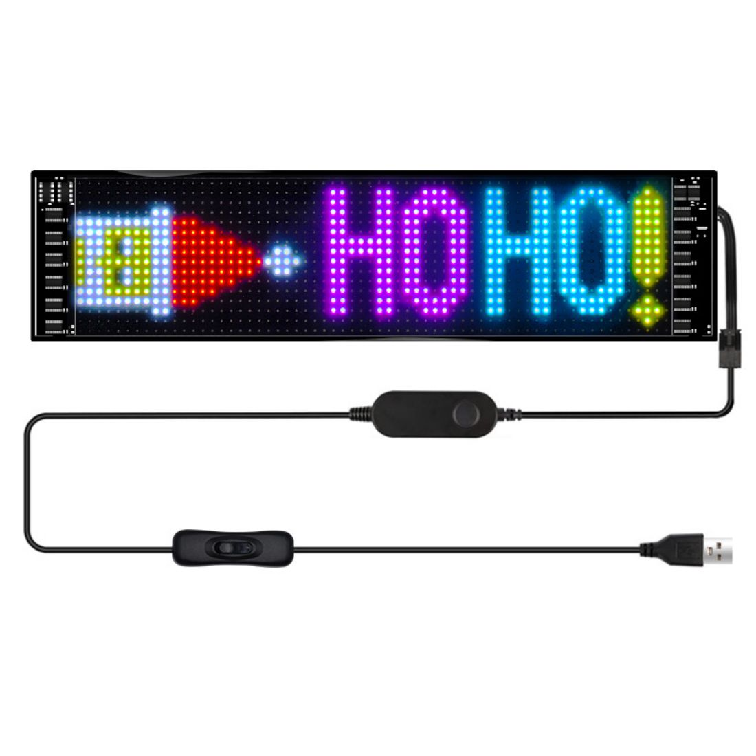 Flexible Scrolling LED Matrix Panel Screen Car Signs Bluetooth App Control Custom Text Pattern Animation Programmable for Store Car Bar Hotel